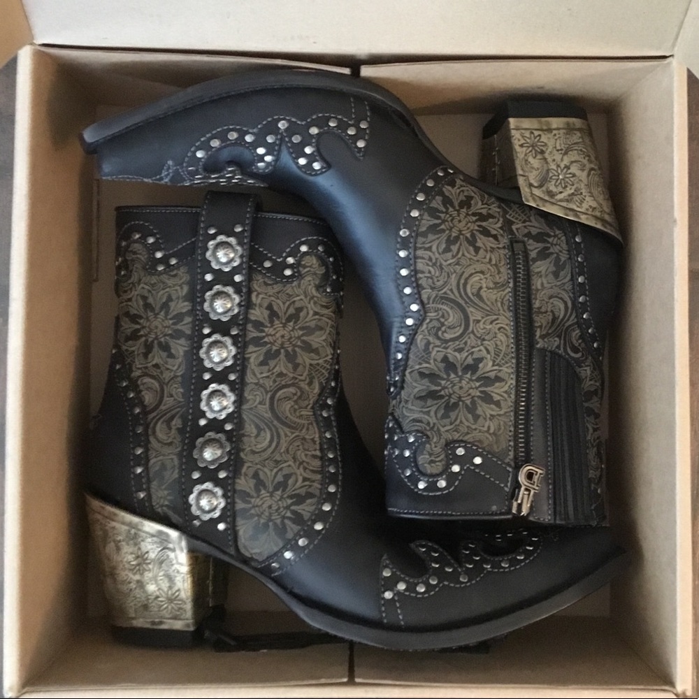 NIB Old Gringo San Antonio Rose Ankle Boots (10) - Picture 2 of 12